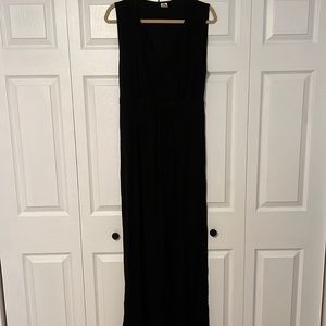 Long black tie maxi